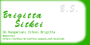 brigitta sitkei business card